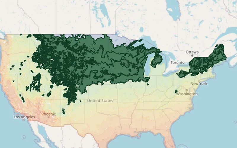 Zones 4A–5B highlighted on the USDA national hardiness zone map