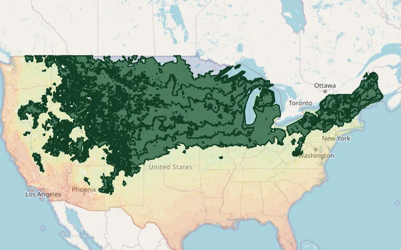Zones 4A–6A highlighted on the USDA national hardiness zone map
